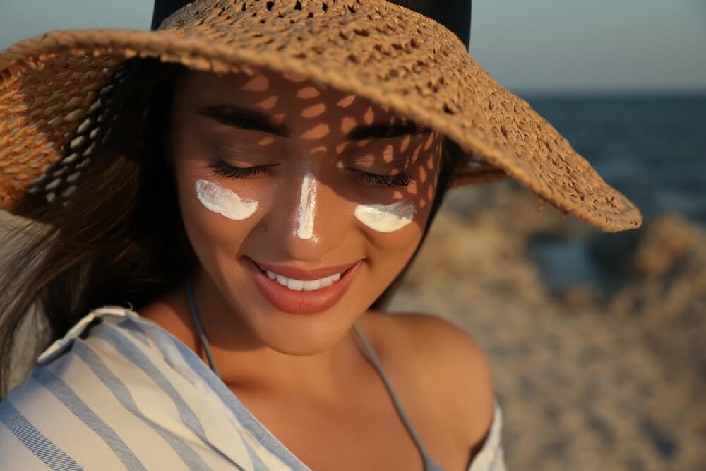 SPF on face as part of daily skin care routine