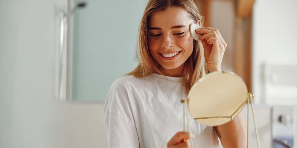 woman summer skincare