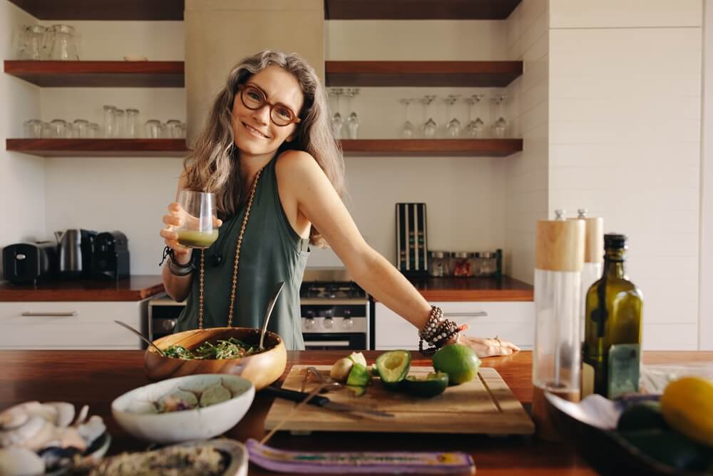 woman preparing food