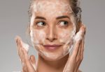 woman face cleanser