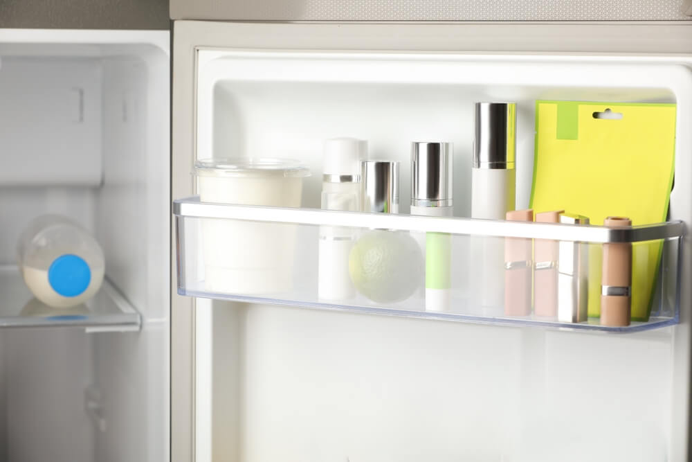 skincare in refridgerator